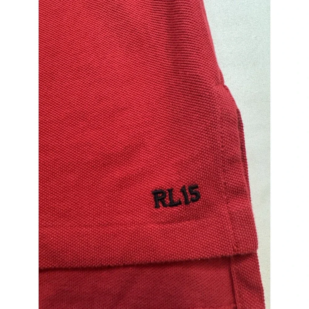 Polo Ralph Lauren RL15 Polo Shirt LT Tall Red Short Sleeve Big Pony Logo Cotton